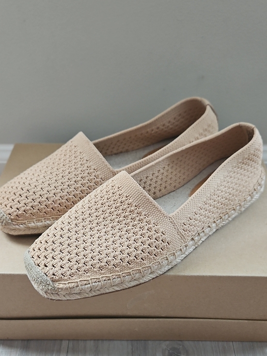Cole Haan Shoes - Cole Haan Beige Knit Espadrille Flats, 7.5M